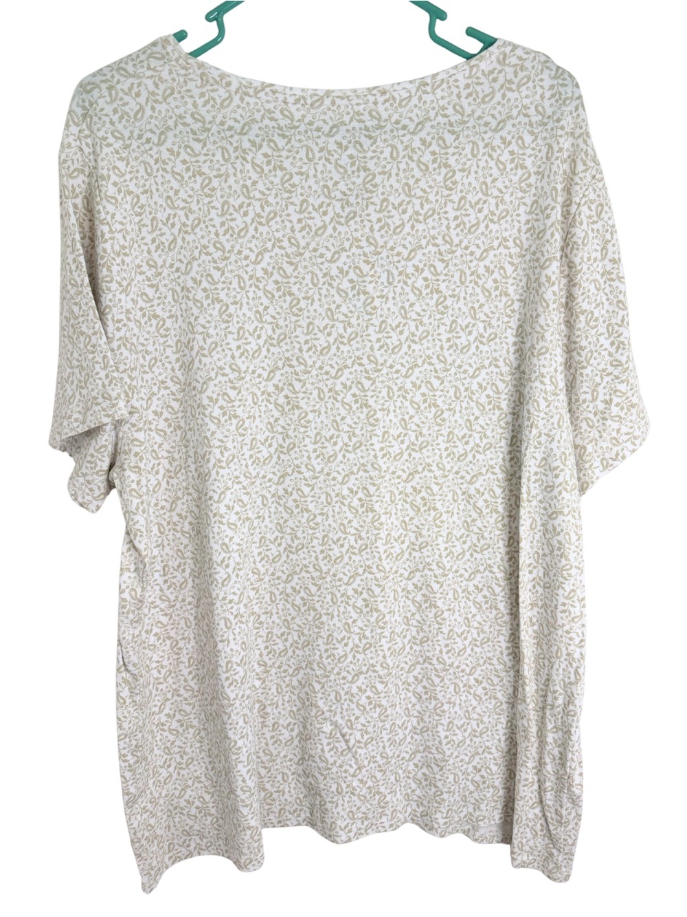 3/$20 Croft & Barrow Paisley & Leaf Print Short Sleeve Shirt - Picture 2 of 4